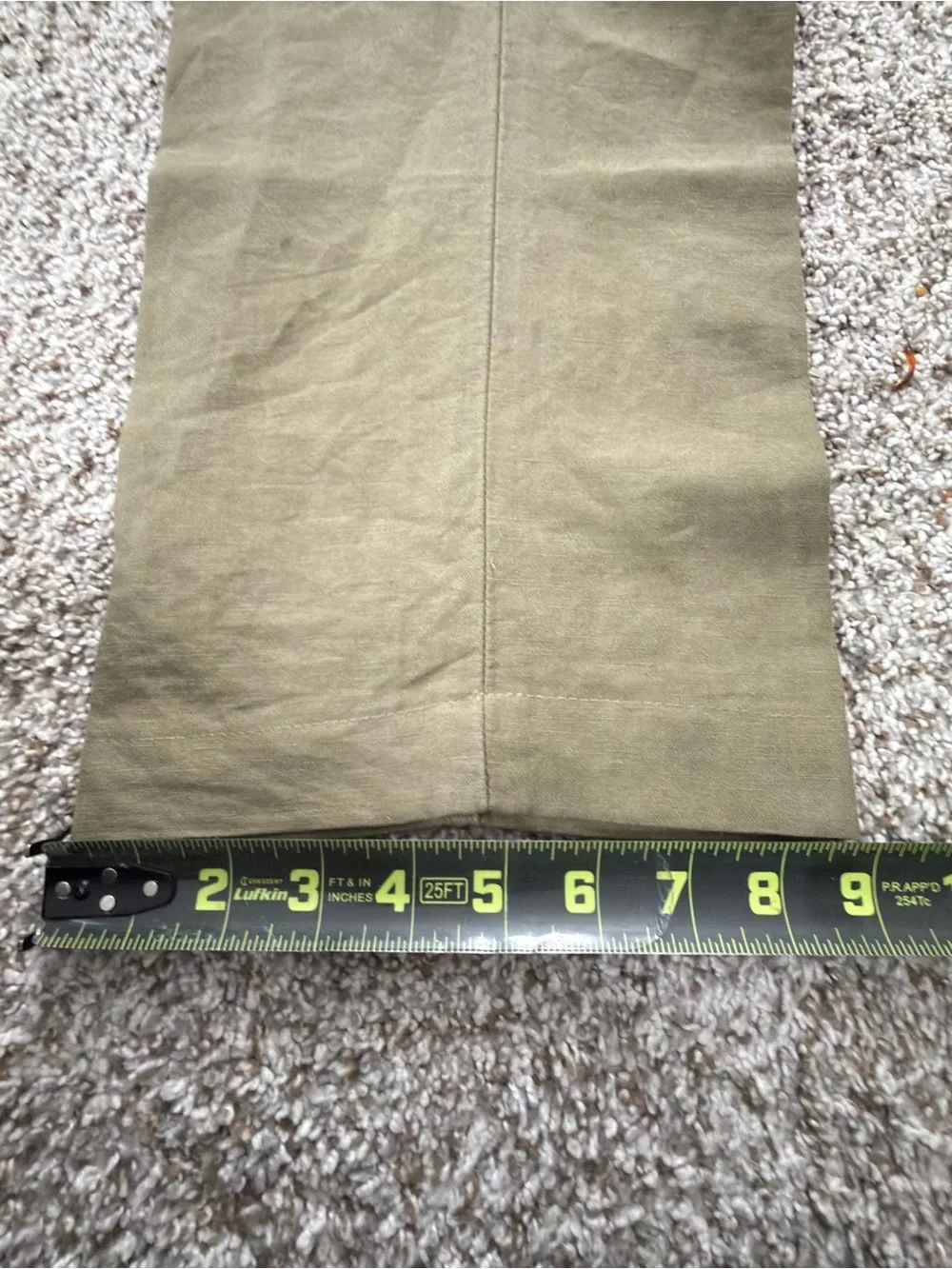 Vintage Polo Ralph Lauren Suffield Pants 36x32 Olive Green Linen Cotton Straight